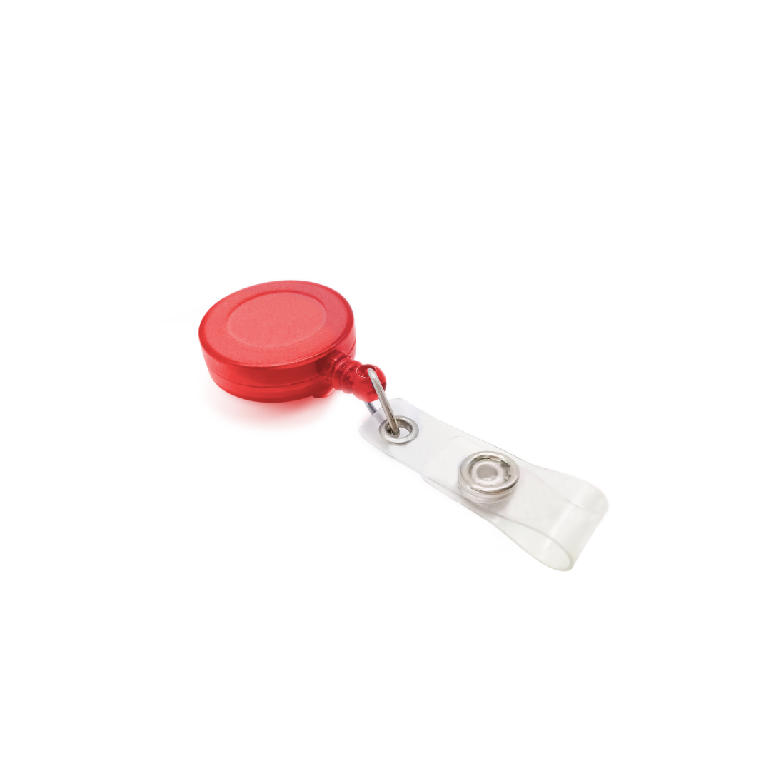PORTA CREDENCIAL TIPO YO-YO ROJO