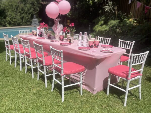MANTEL SPANDEX FULL MESA RECTANGULAR 180CM ROSADO