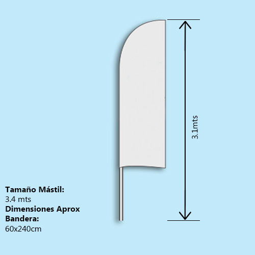 MASTIL BANDERA VELA 3,4