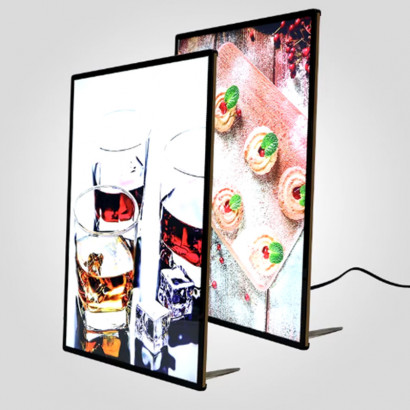 PANEL MENU SLIM BOX 1 CARA A3 CON PINES (312X427) COLOR NEGRO