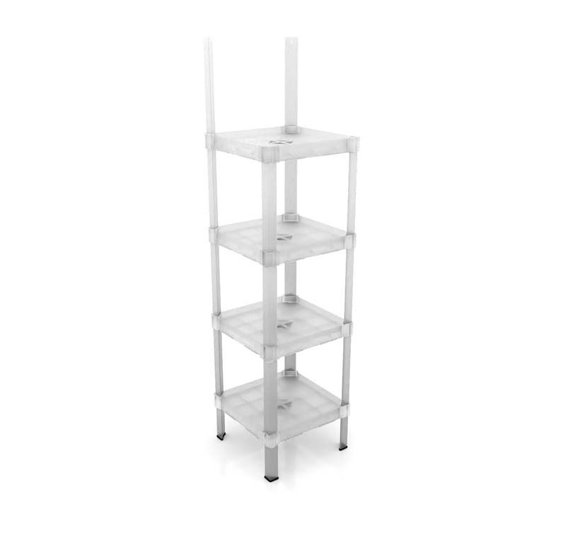 EXHIBIDOR MODULAR PARA PRODUCTOS 40*40 CMS PAYLOADER SISTEMA ENSAMBLE BANDEJA NEGRA